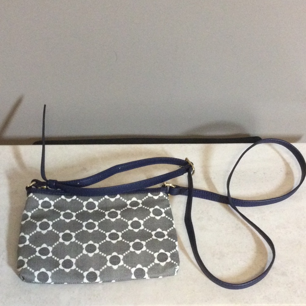 Draper James 6”x8” Gray print crossbody purse